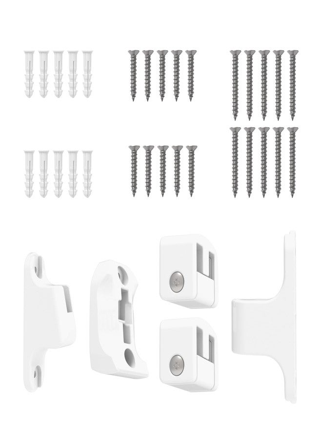 BABELIO Hole Mounting Kit for Babelio 26-43" Auto Close Baby/Dog Gate for Stairs, Contains Screws, White - Image 1